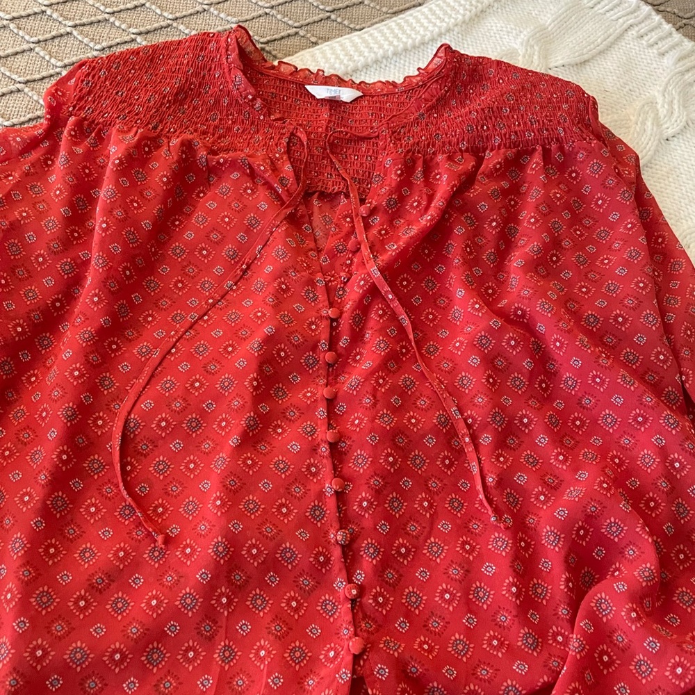 Red Boho Top - Picture 2 of 5